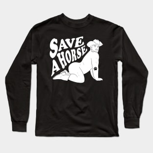 Save a horse vol.2 - Bryton Wood - black and white Long Sleeve T-Shirt